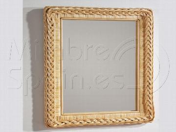 Espejos con marco de mimbre       Espejo mimbre redondo, oval, rectangular. 